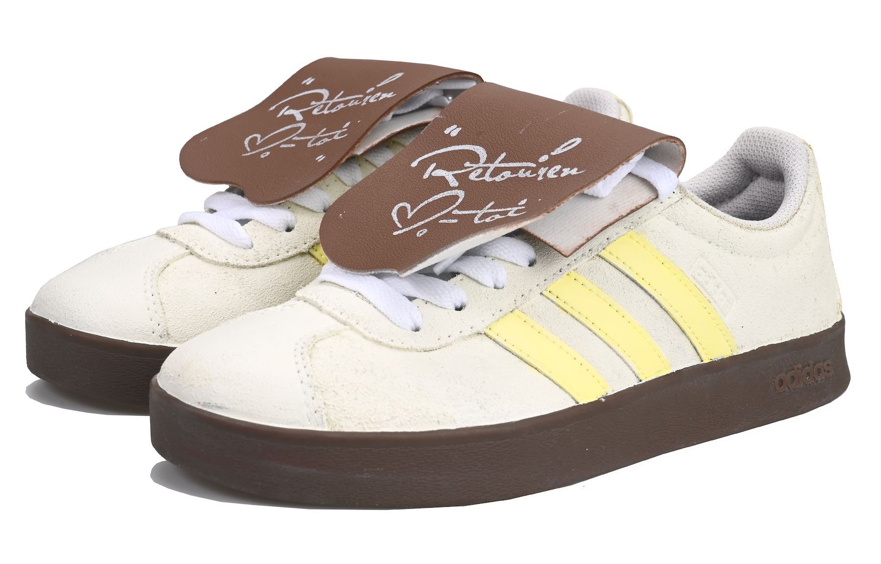 Shop [Zapatillas Personalizadas] adidas Neo VL Court 'Banana Latte' HQ1802(Team33-香蕉拿铁-男女款）