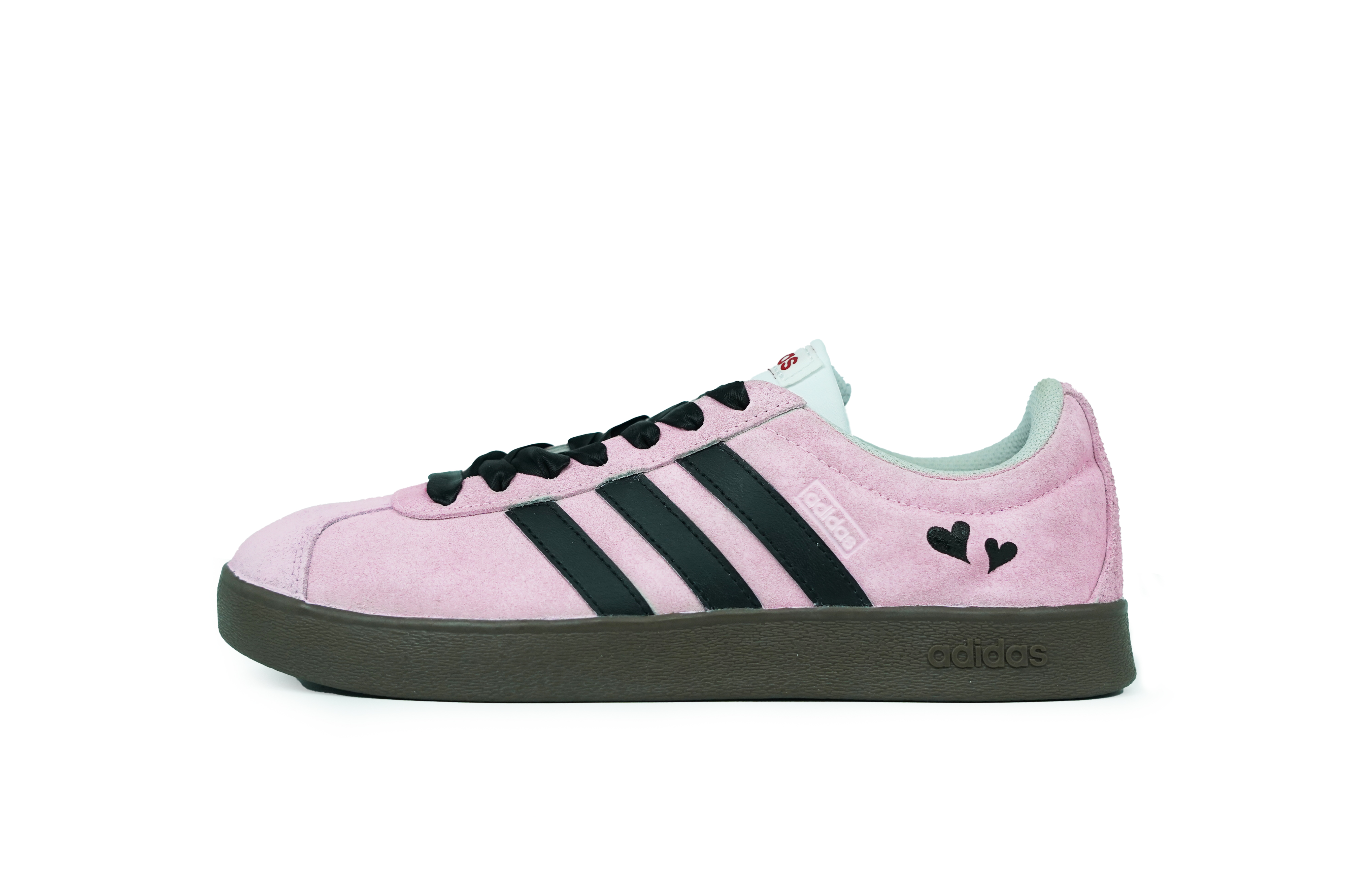 [Custom Shoes] adidas neo Vl Court 'Black Pink' 圖 2
