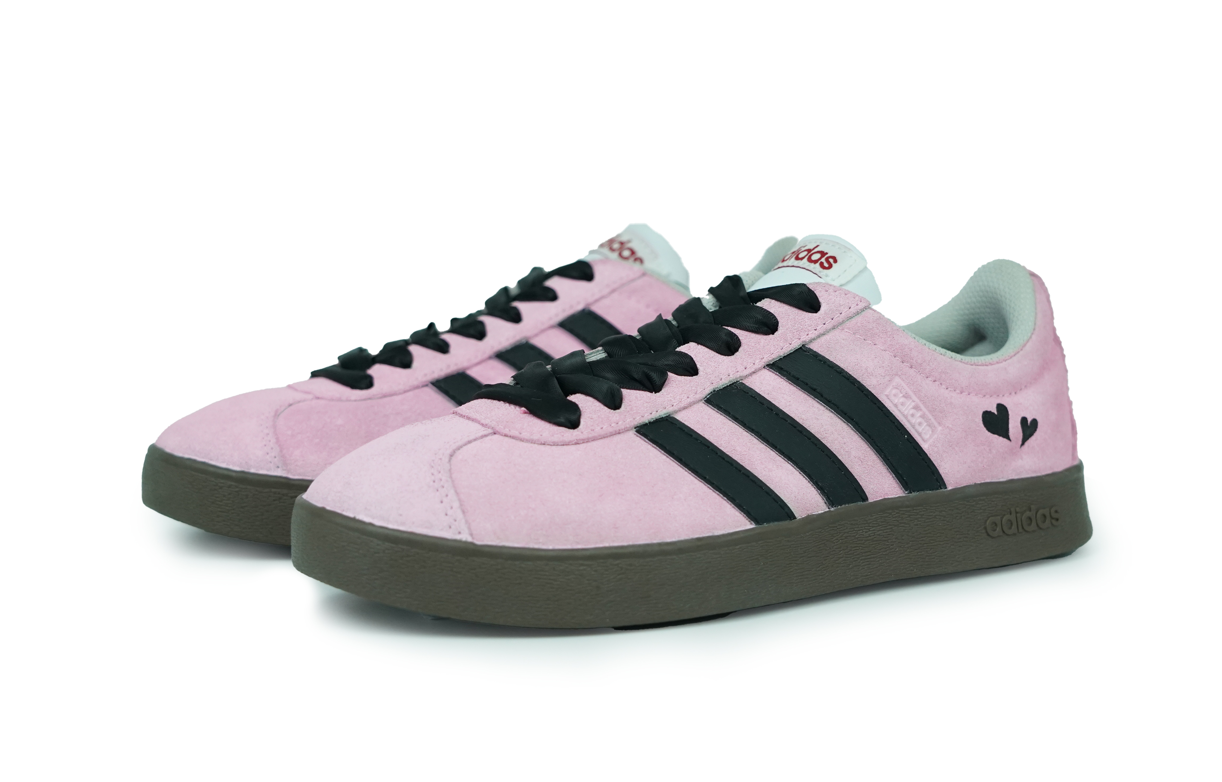 [Custom Shoes] adidas neo Vl Court 'Black Pink' 圖 4