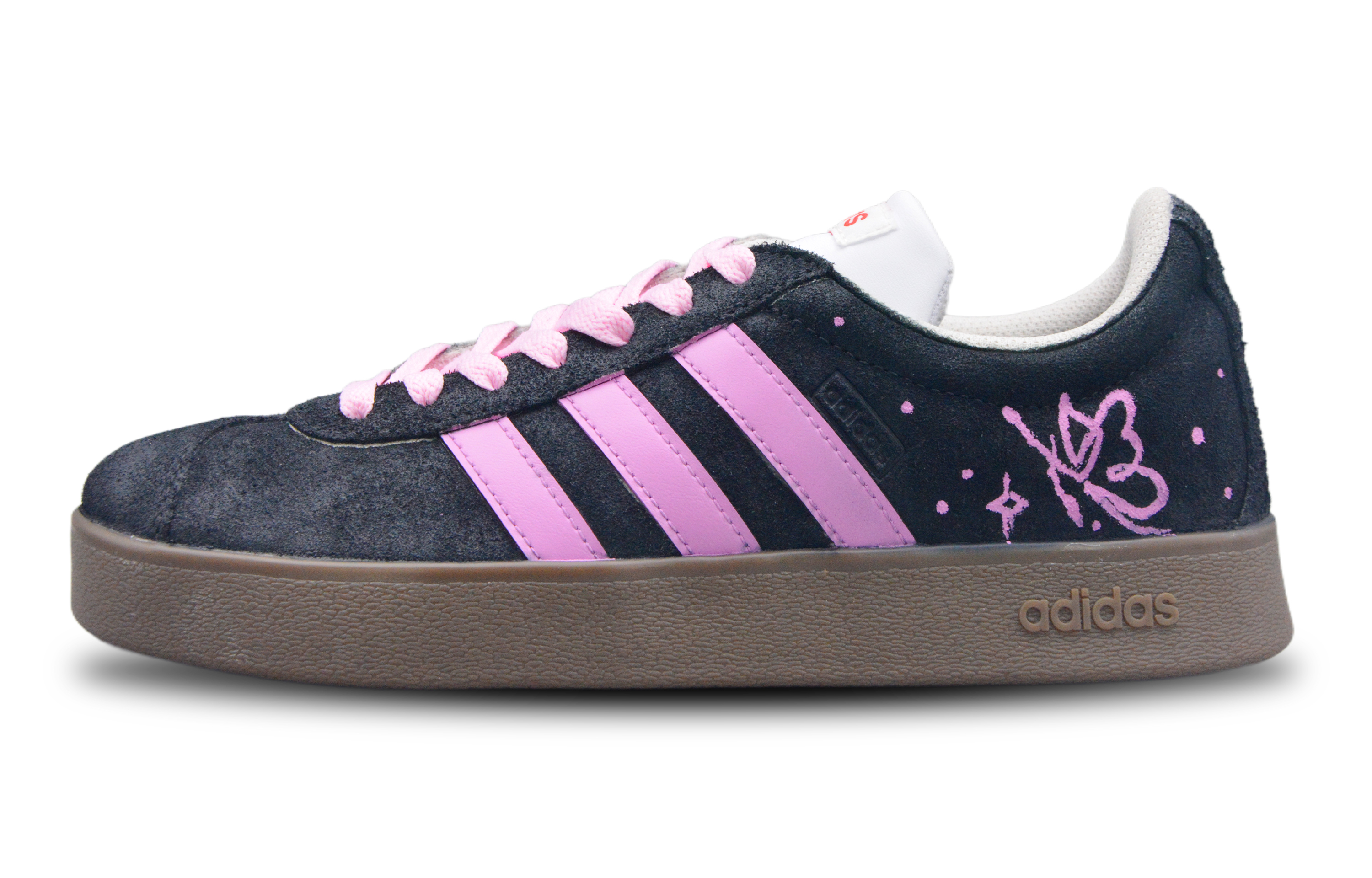 Buy [Sneakers Custom] adidas Neo VL Court 'Hitam Pink Bintang Kupu-Kupu' HQ1802(Team257-男女同款星蝶)