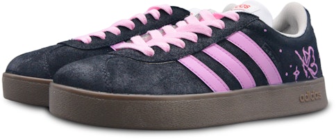 【定製球鞋】 adidas neo Vl Court 星蝶 可愛少女 簡約百搭 甜酷 防滑減震耐磨 低筒 板鞋 男女同款 黑粉 Shop 【定製球鞋】 adidas neo Vl Court 星蝶 可愛少女 簡約百搭 甜酷 防滑減震耐磨 低筒 板鞋 男女同款 黑粉