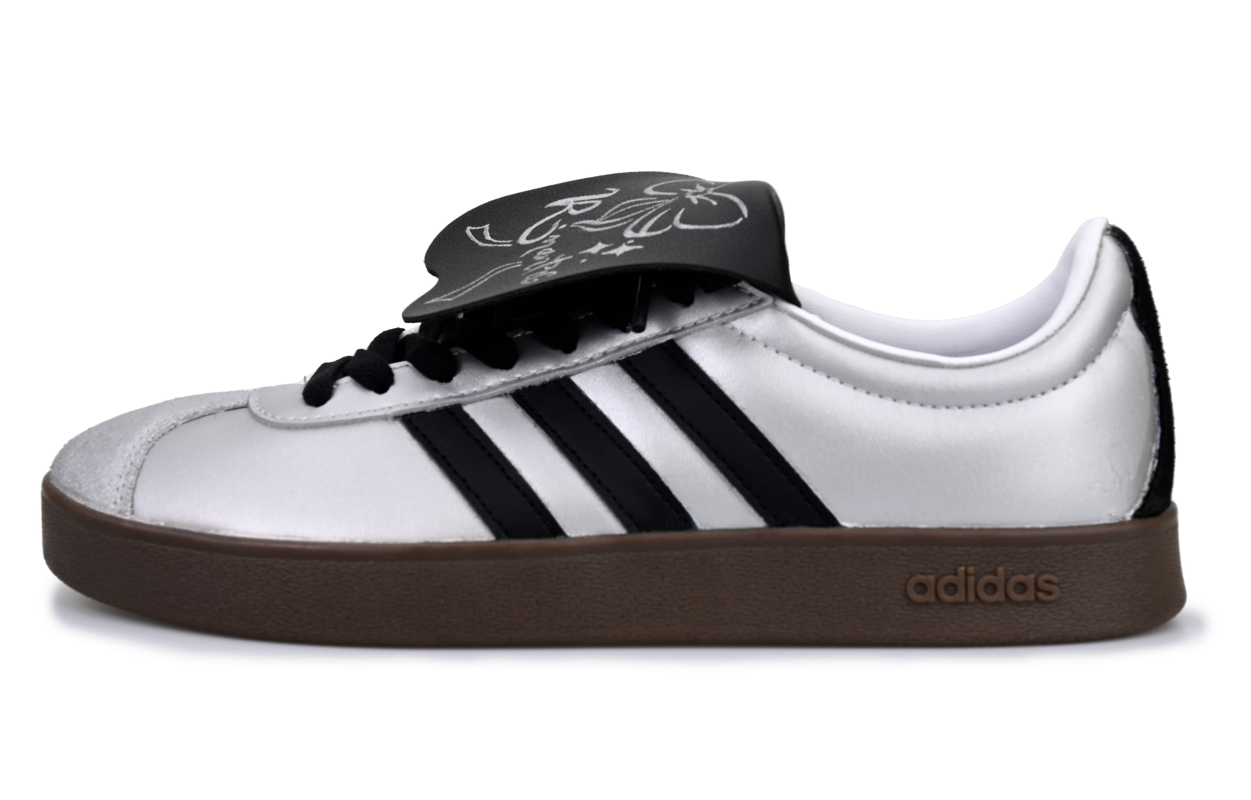 [Custom Shoes] adidas Neo VL Court 'Black Silver Ballet' 圖 2