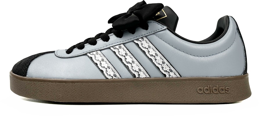 【定製球鞋】 adidas neo Vl Court 雨中的芭蕾 簡約萬用 防滑耐磨 低筒 板鞋 全男女款式 藍灰色 Order 【定製球鞋】 adidas neo Vl Court 雨中的芭蕾 簡約萬用 防滑耐磨 低筒 板鞋 全男女款式 藍灰色