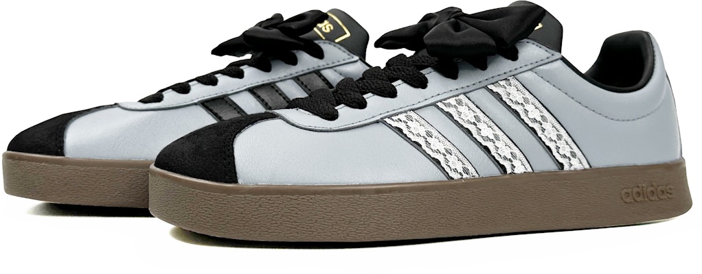 【定製球鞋】 adidas neo Vl Court 雨中的芭蕾 簡約萬用 防滑耐磨 低筒 板鞋 全男女款式 藍灰色 Shop 【定製球鞋】 adidas neo Vl Court 雨中的芭蕾 簡約萬用 防滑耐磨 低筒 板鞋 全男女款式 藍灰色