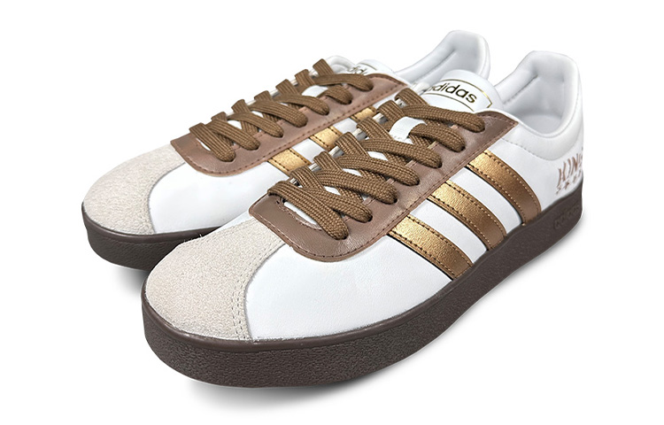 [Custom Shoes] adidas neo VL Court 'Copernicus Four-Star Gold Brown White' 圖 5