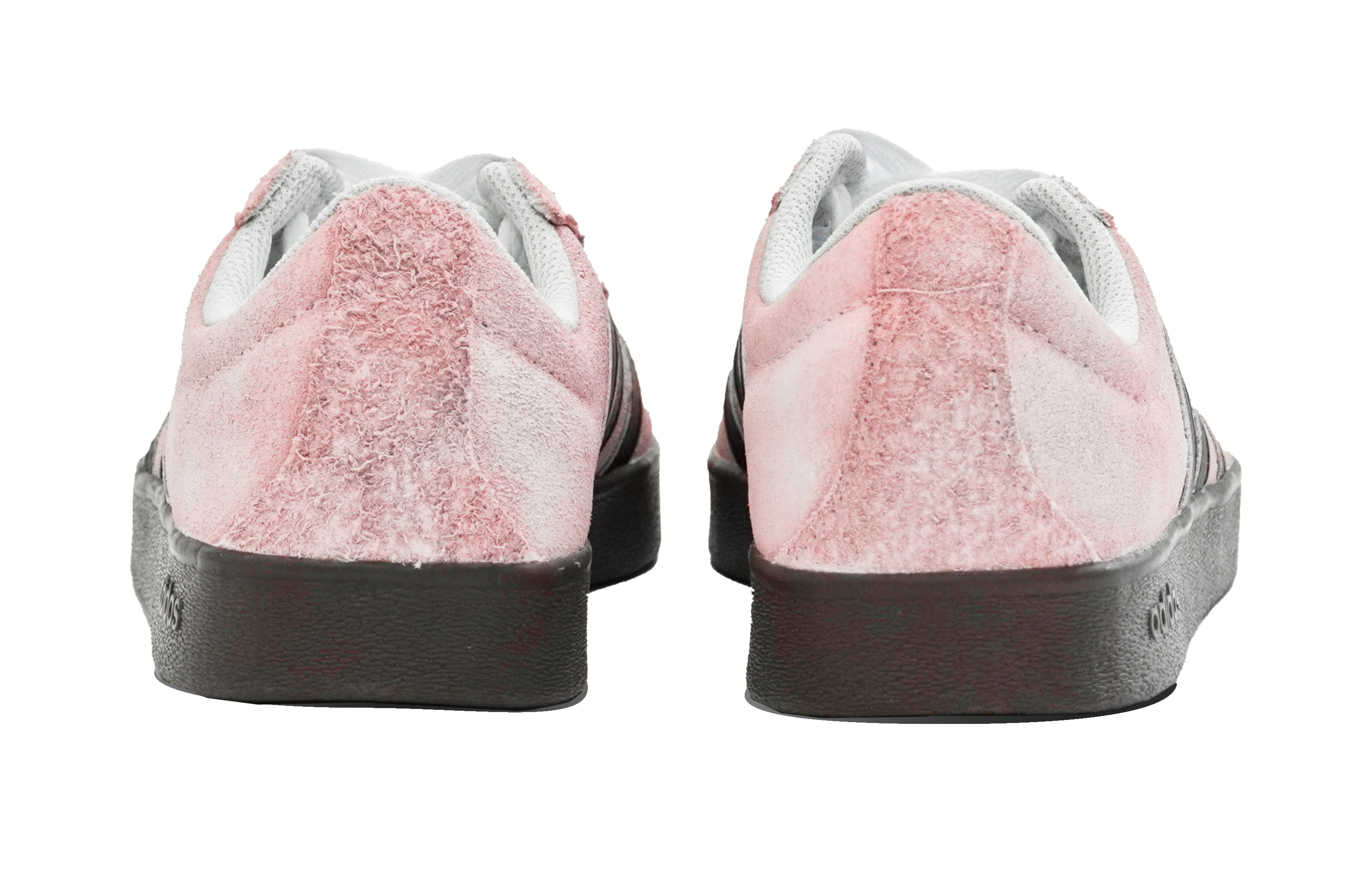 Details for 【訂製球鞋】adidas neo Vl Court ABLOODING 蜜桃公主 芭蕾風甜酷 做舊泛白 復古雜色 低筒 板鞋 男女同款 髒髒粉