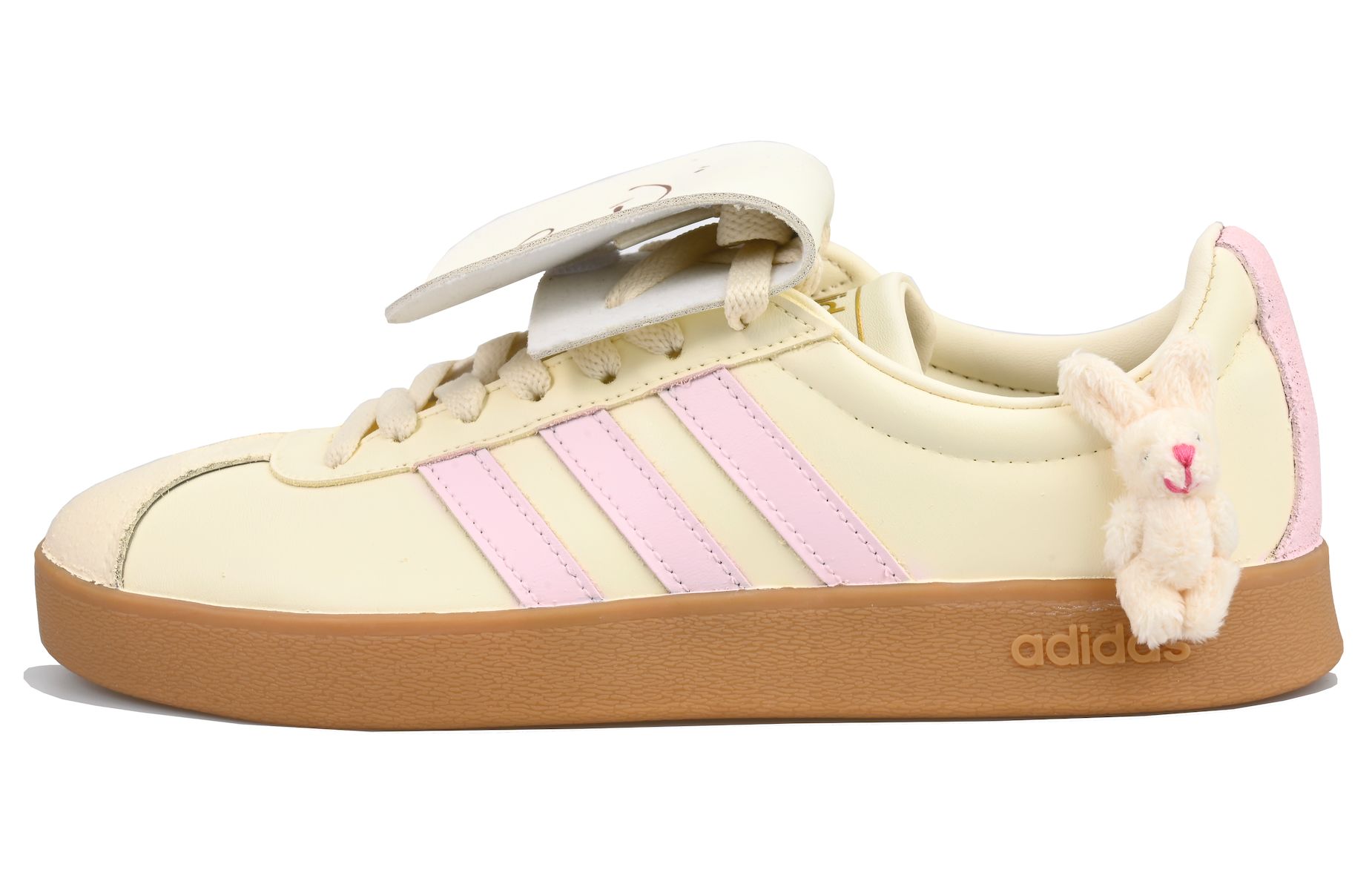 [Custom Shoes] adidas neo VL Court 'Fluffy Bunny Pink-White' 圖 2