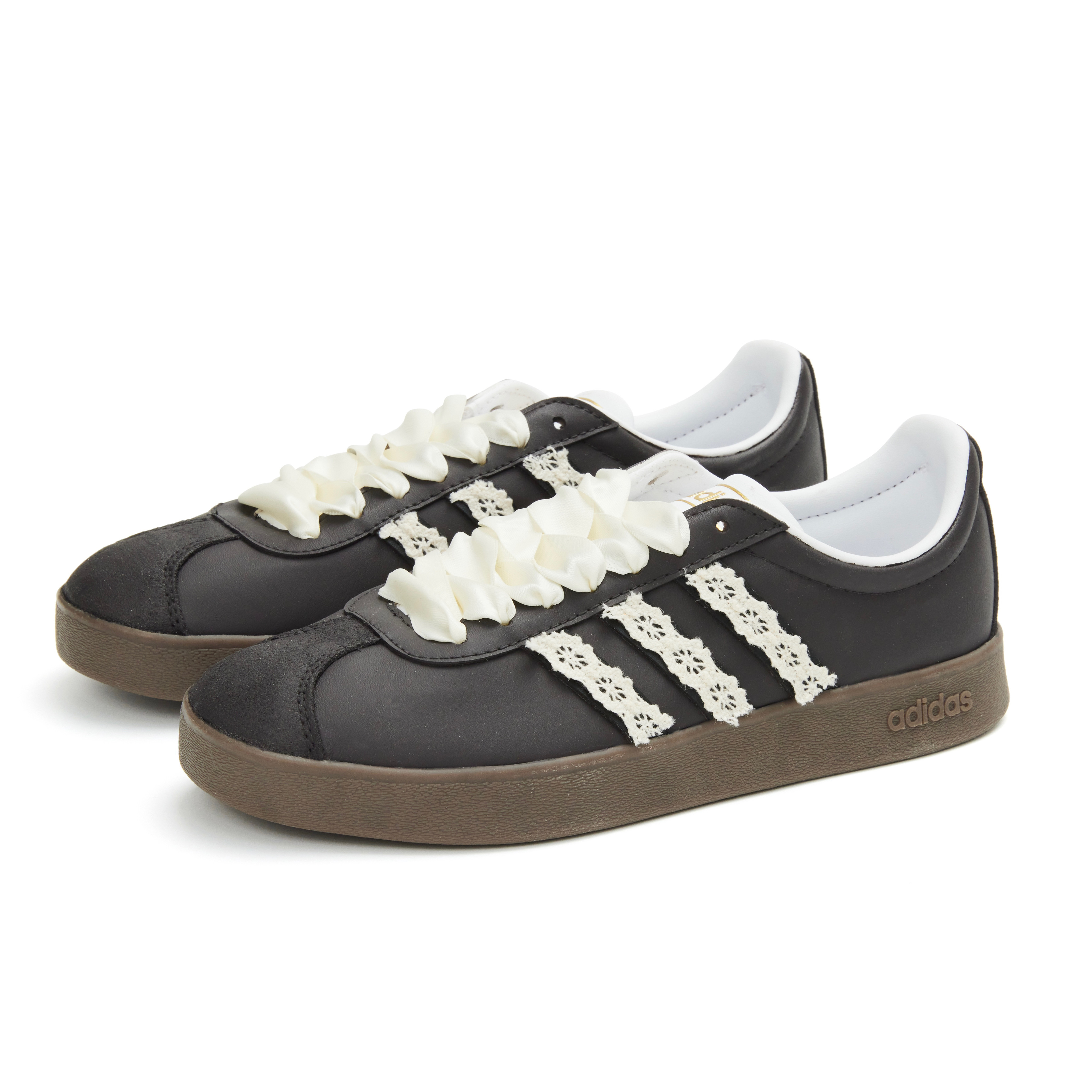 [Custom Shoes] adidas Neo VL Court 'French Ballet Lace Brown' 圖 4