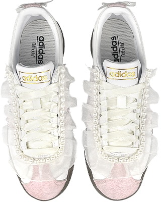 【定制球鞋】 adidas neo VL Court 禮盒 法式小香 珍珠花邊 出逃日記 防滑減震 低幫 板鞋 男女同款 白粉棕 Shop 【定制球鞋】 adidas neo VL Court 禮盒 法式小香 珍珠花邊 出逃日記 防滑減震 低幫 板鞋 男女同款 白粉棕