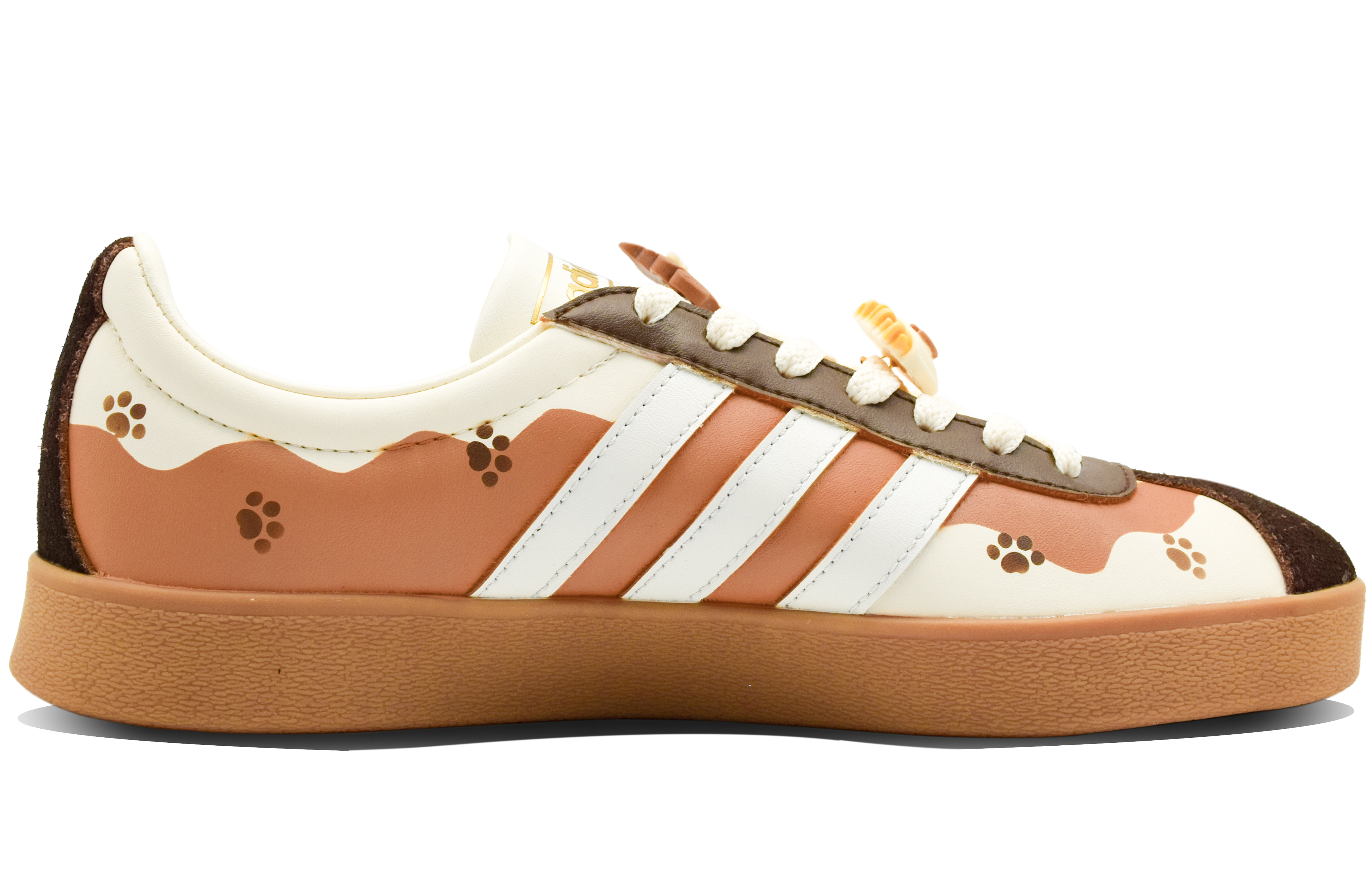 [Custom Shoes] adidas neo VL Court 'Garfield Hand-Painted Milk Coffee' 圖 3