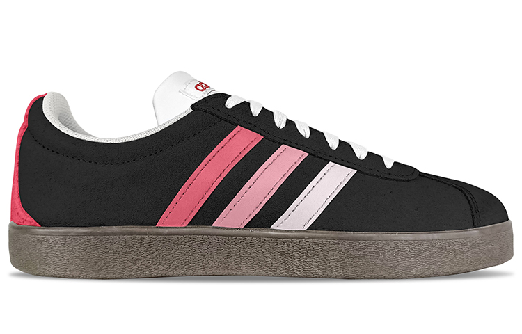 [Custom Shoes] adidas Neo VL Court 'Gradient Rainbow Ballet Pink-Black' 圖 3