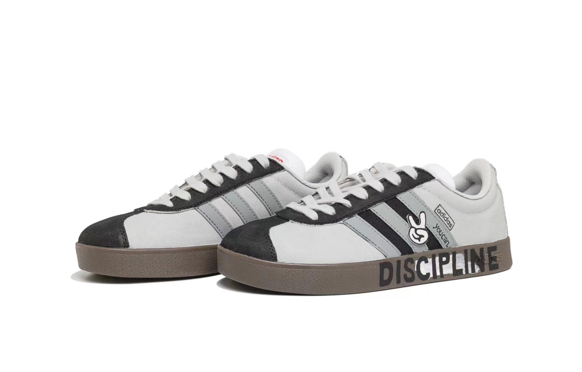 [Custom Shoes] adidas neo VL Court 'Grey' 圖 4