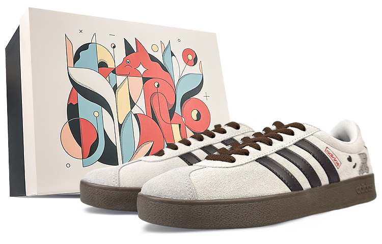 Buy [Custom Shoes] adidas Neo VL Court 'Grey Coffee Bear Spirit