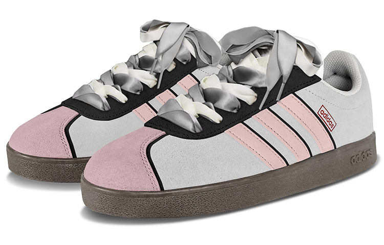 [Custom Shoes] adidas Neo VL Court 'Grey Pink' 圖 4