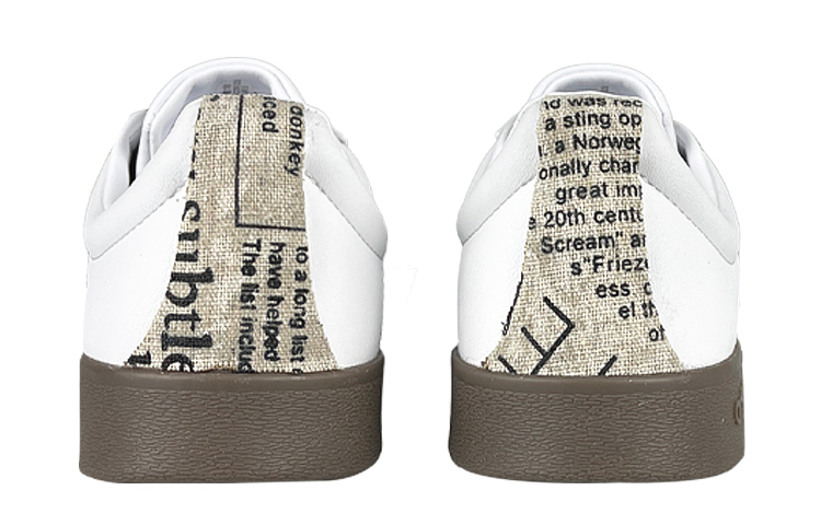 [Custom Shoes] adidas NEO VL Court 'Merritt Button Newspaper Patchwork' 圖 5