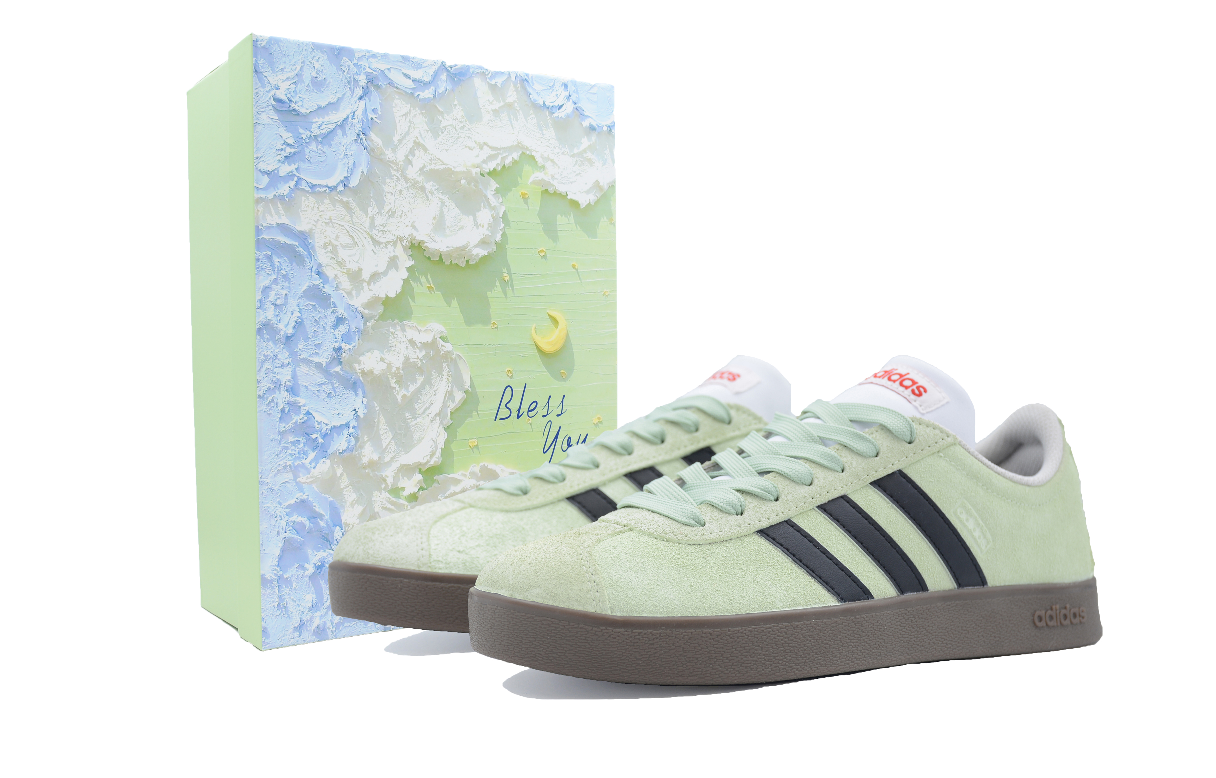 [Custom Shoes] adidas neo VL Court 'Pastel Green' 圖 2