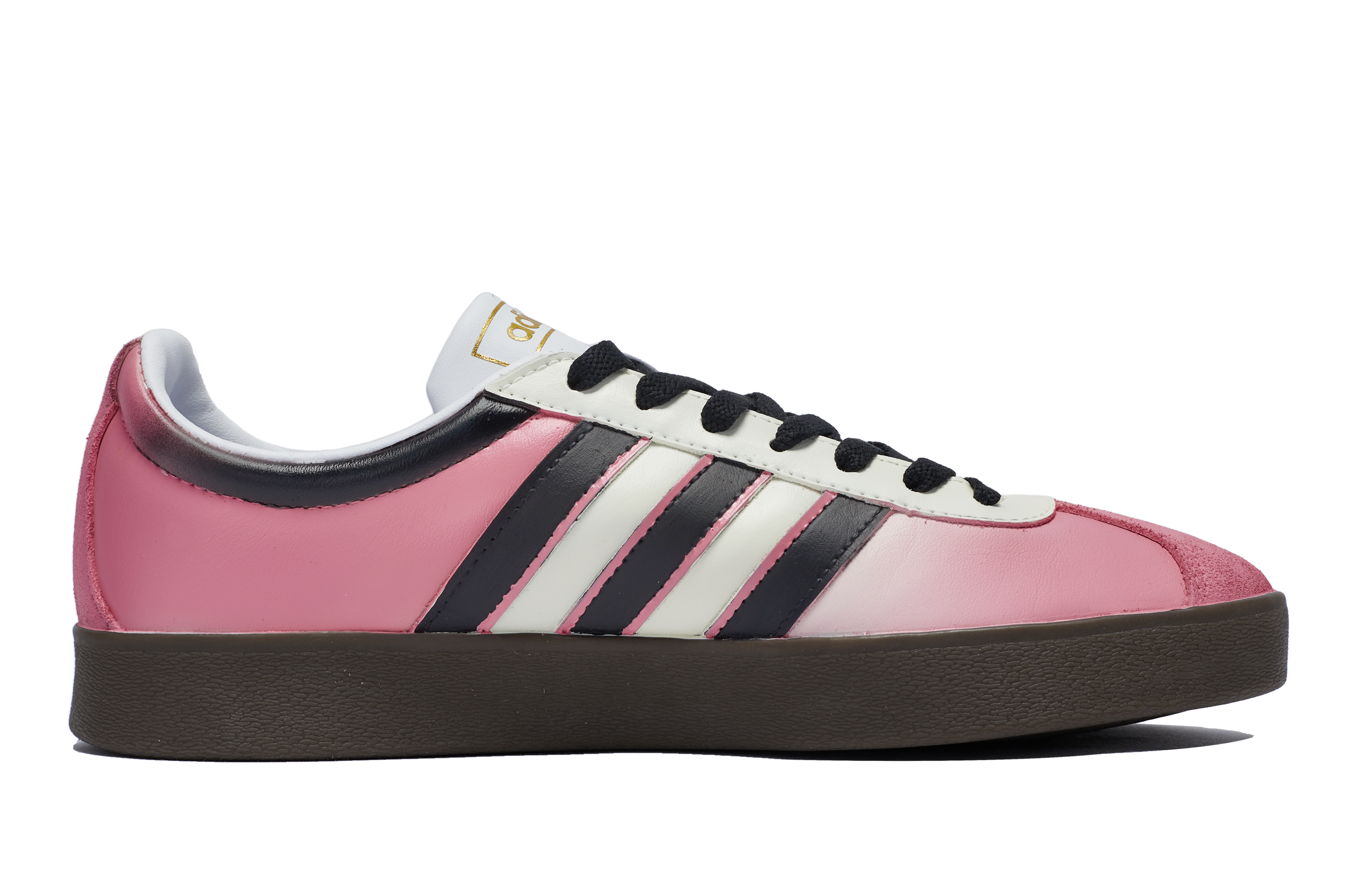 Lookbook [Sepatu Kustom] adidas Neo VL Court 'Pink-Hitam-Beige' ID6015(Team80-男女同款热恋桃粉)