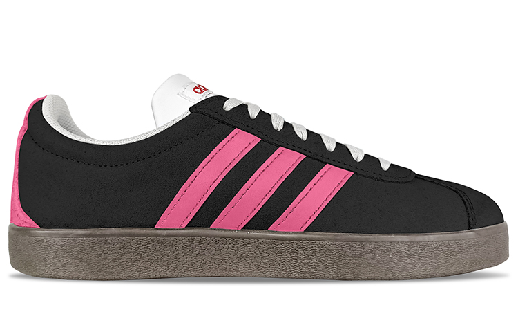 Lookbook 【客製球鞋】adidas neo Vl Court風格生活 經典 韓風女性高筒 復古少眾 復古經典 街頭潮流 德訓 辣妹風 低筒 溜冰鞋 男女款 粉黑