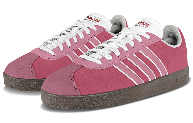 Shop 【定製球鞋】adidas neo Vl Court Lifestyle 經典 復古小眾 潮流街頭 德訓 芭蕾風 蜜桃汽水 低筒 板鞋 男女同款 粉紅
