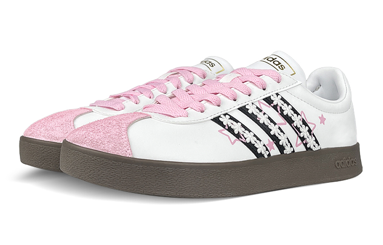 Lookbook [Zapatos Personalizados] adidas Neo Vl Court 'Camino de Estrellas Rosas' ID6015(TEAM116-男女款粉色星途)