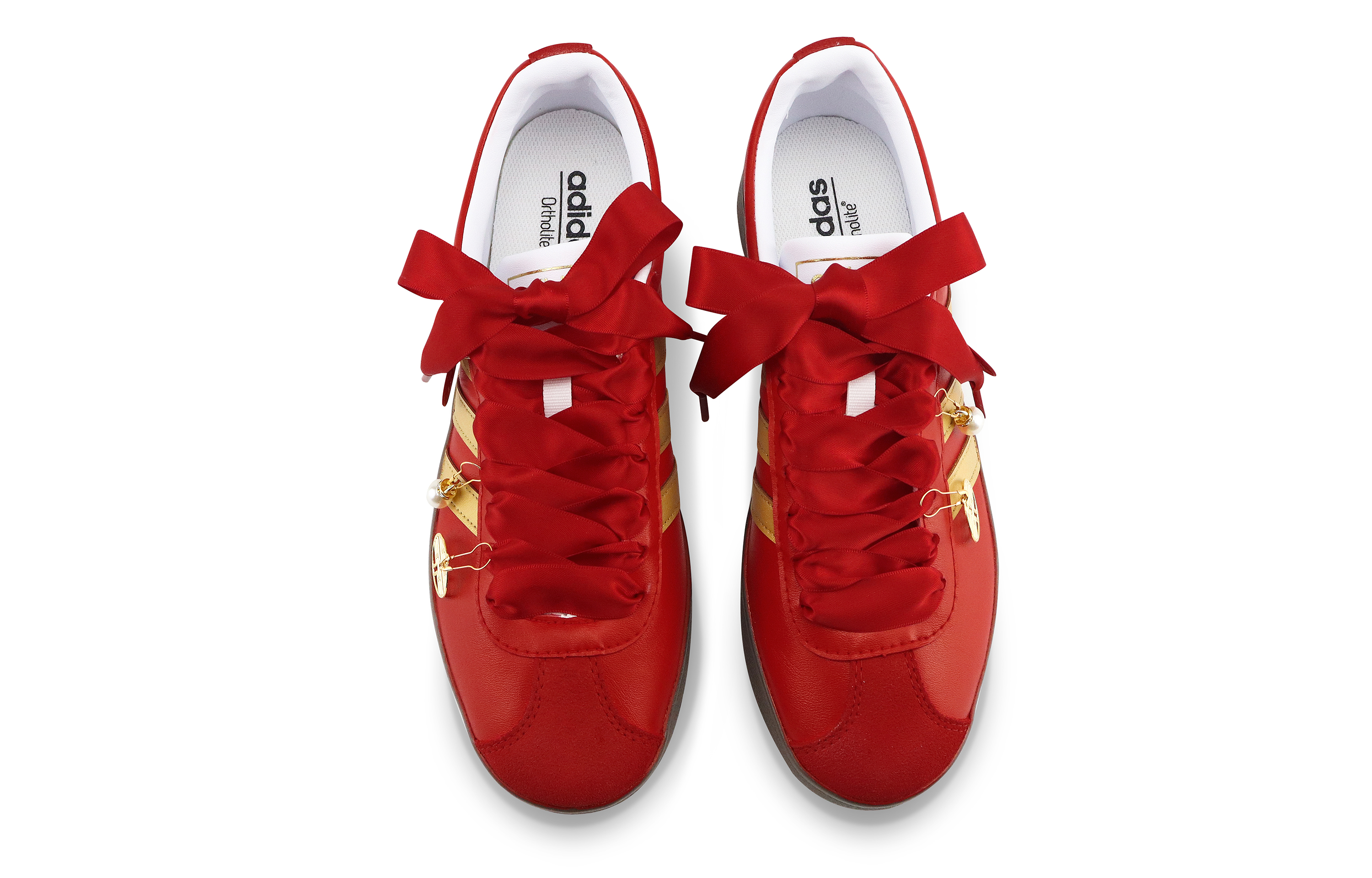 [Custom Shoes] adidas Neo VL Court 'Red Gold Wedding' 圖 5