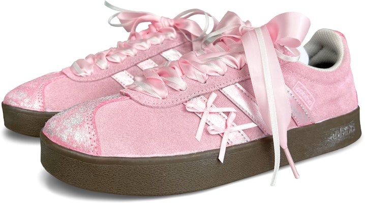 【訂製球鞋】 adidas neo Vl Court 銀光芭蕾 德訓 芭蕾風 櫻花粉 時尚潮流 復古小眾 百搭 低筒 板鞋 男女同款 銀粉色 Shop 【訂製球鞋】 adidas neo Vl Court 銀光芭蕾 德訓 芭蕾風 櫻花粉 時尚潮流 復古小眾 百搭 低筒 板鞋 男女同款 銀粉色