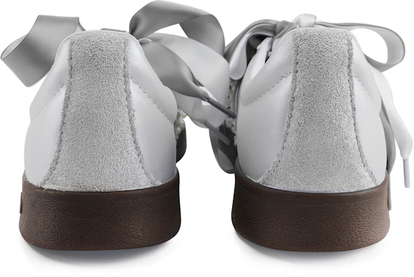 【訂製球鞋】 adidas neo Vl Court 淺墨染指 芭蕾愛麗絲 甜妹風 珍珠花邊 低筒 板鞋 男女同款 銀白 Details for 【訂製球鞋】 adidas neo Vl Court 淺墨染指 芭蕾愛麗絲 甜妹風 珍珠花邊 低筒 板鞋 男女同款 銀白