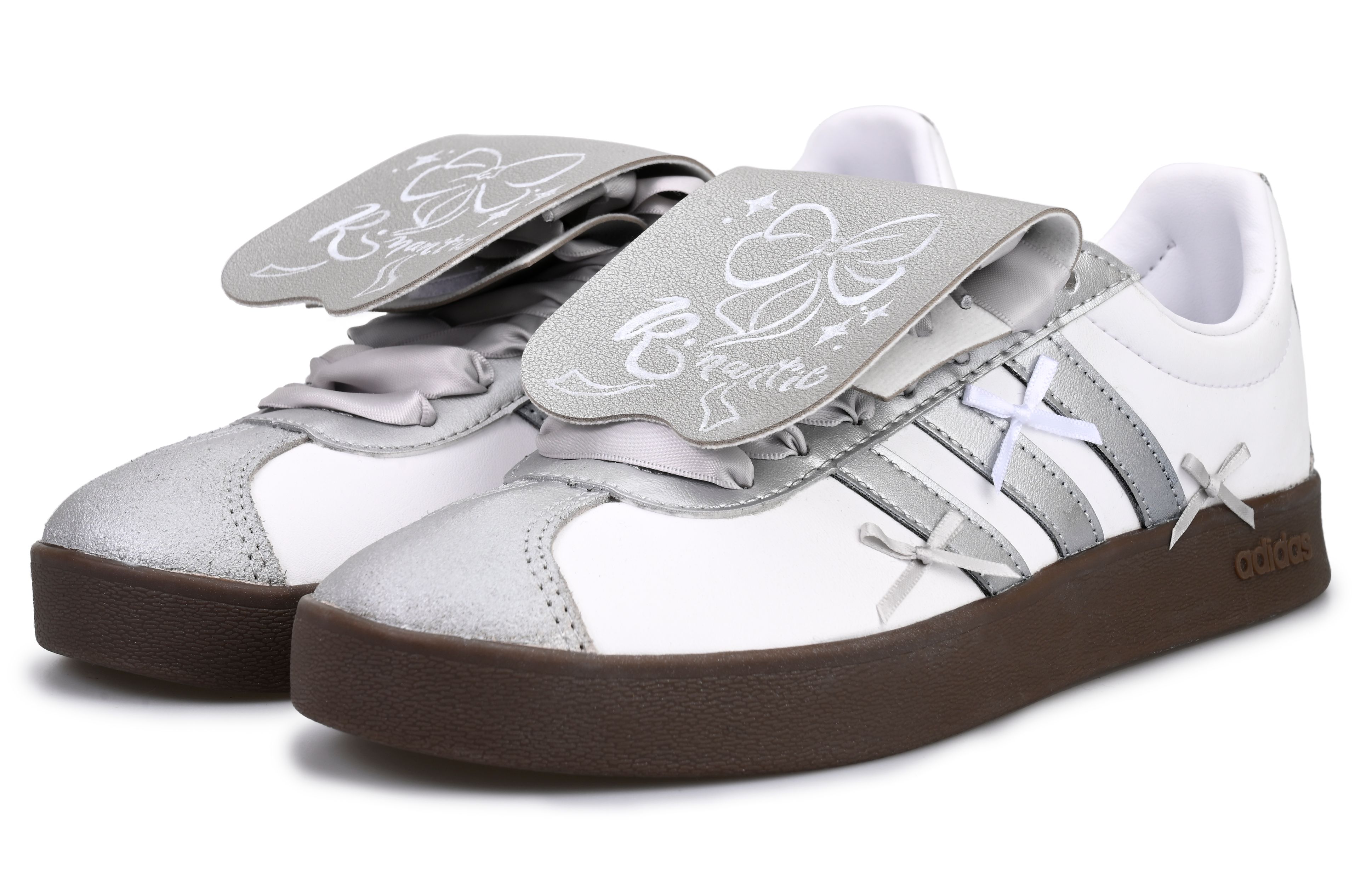 [Custom Shoes] adidas Neo VL Court 'Silver Bow Ballet' 圖 4