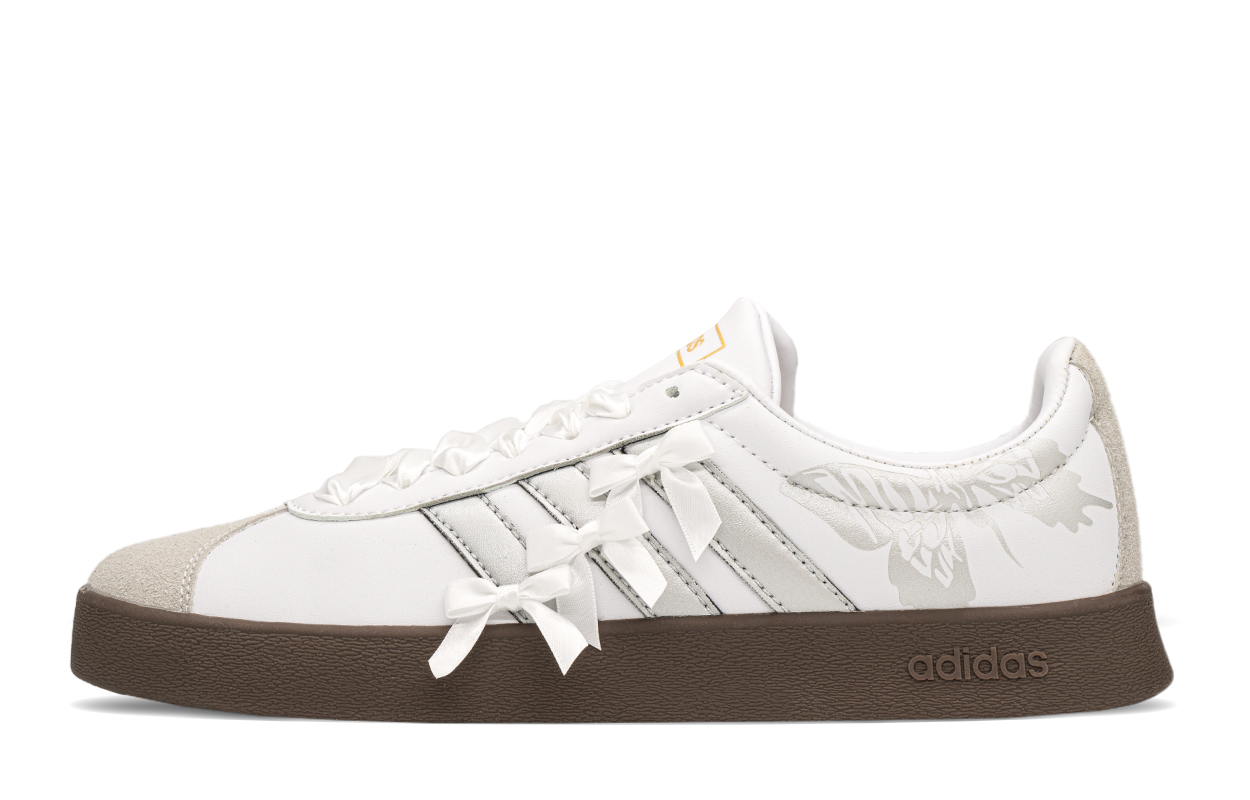 [Custom Shoes] adidas neo VL Court 'Silver Bow Ribbon' 圖 2