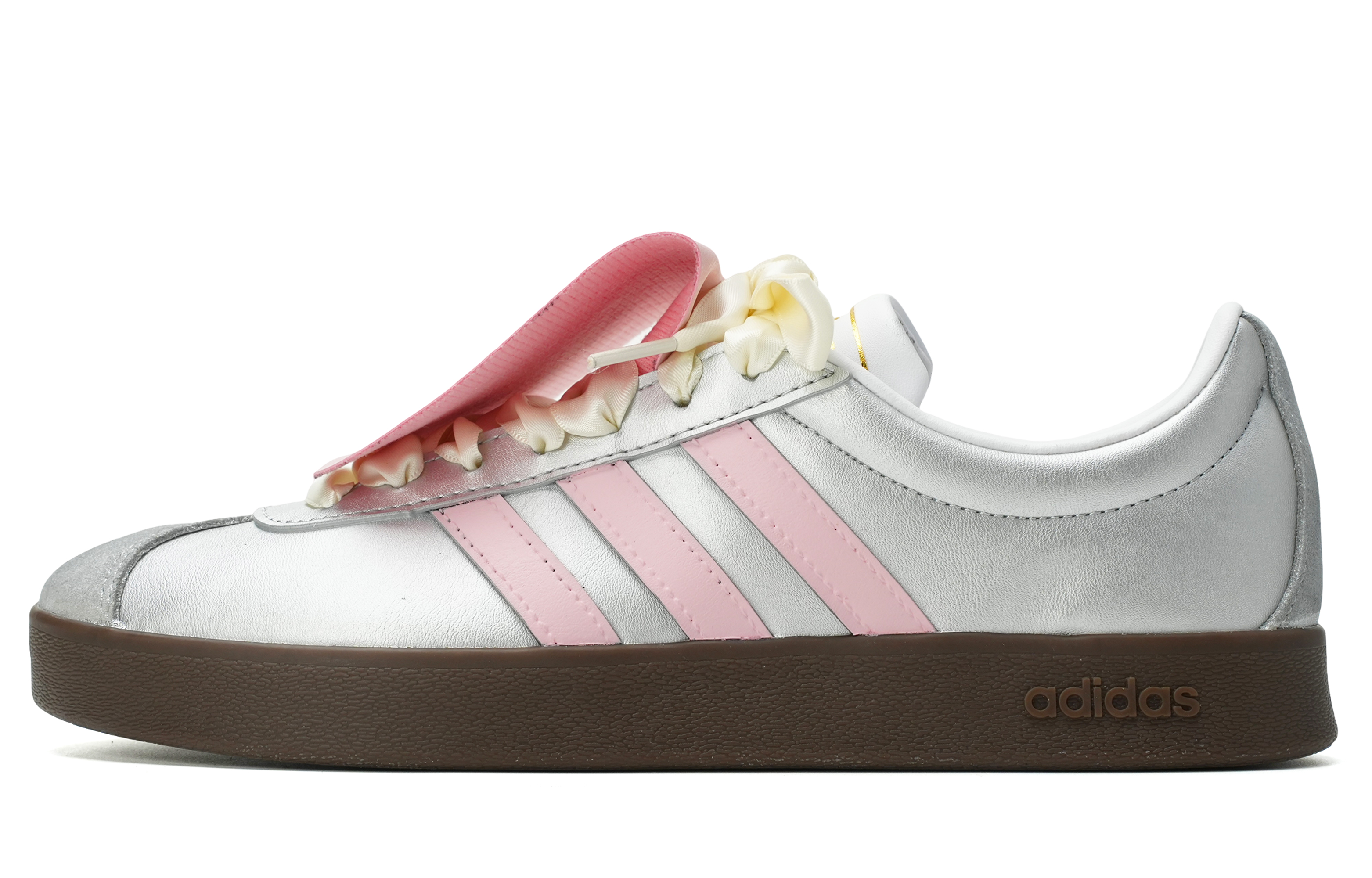 Buy 【訂製運動鞋】 adidas neo Vl Court 甜酷銀粉芭蕾 夏日純欲 Y2K復古簡約風 低筒 板鞋 男女同款 銀粉