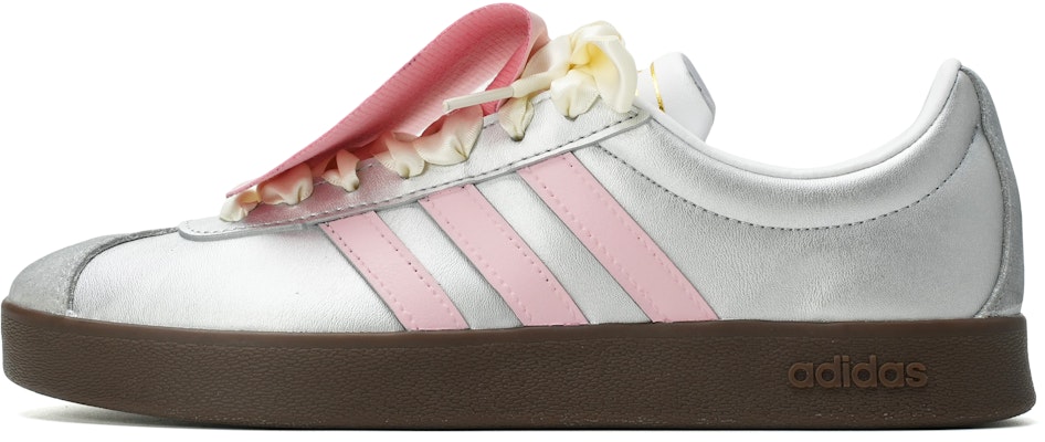 【訂製運動鞋】 adidas neo Vl Court 甜酷銀粉芭蕾 夏日純欲 Y2K復古簡約風 低筒 板鞋 男女同款 銀粉 Order 【訂製運動鞋】 adidas neo Vl Court 甜酷銀粉芭蕾 夏日純欲 Y2K復古簡約風 低筒 板鞋 男女同款 銀粉