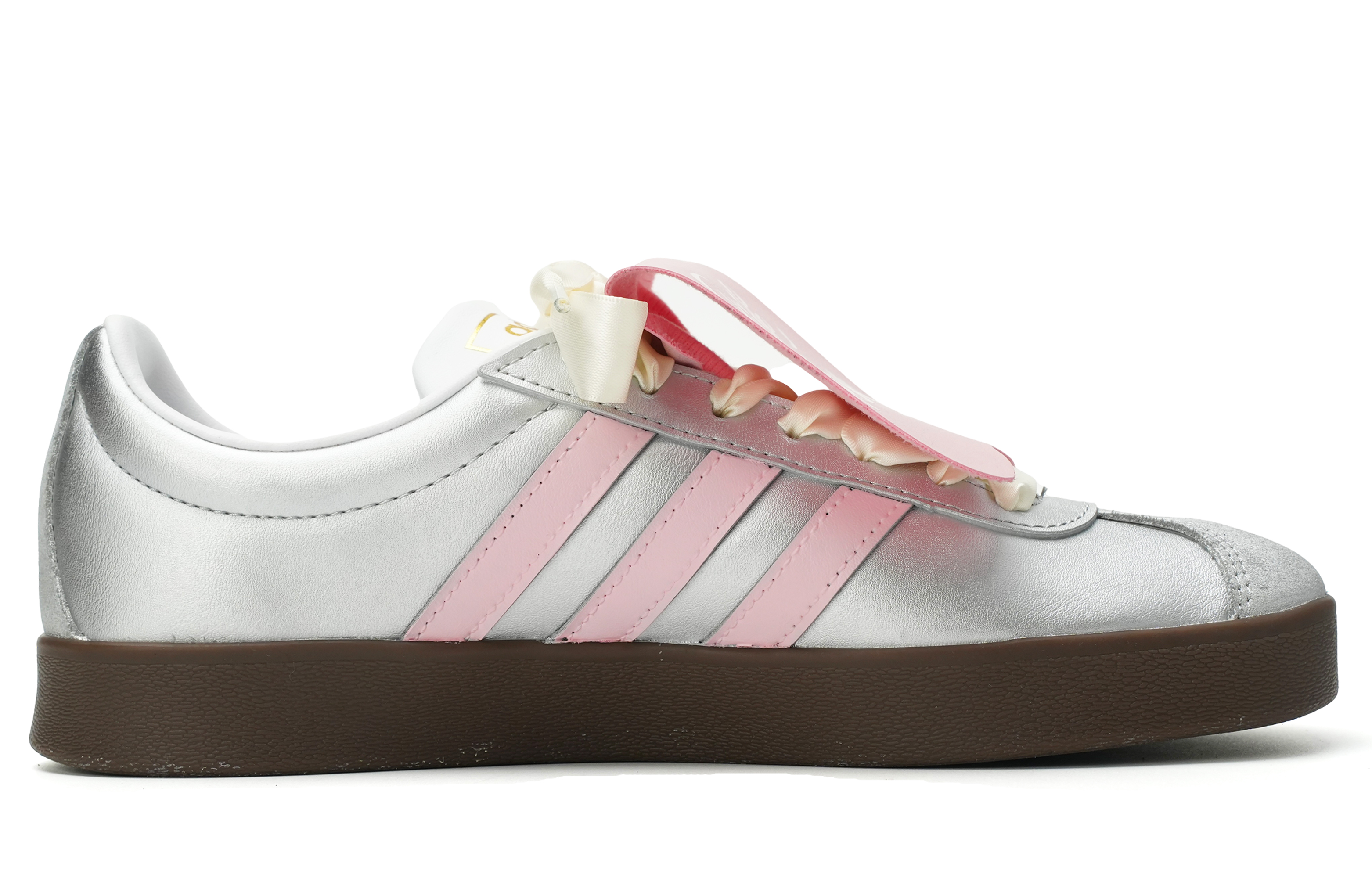 Lookbook 【訂製運動鞋】 adidas neo Vl Court 甜酷銀粉芭蕾 夏日純欲 Y2K復古簡約風 低筒 板鞋 男女同款 銀粉