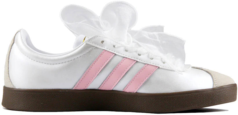 【訂製球鞋】adidas neo Vl Court 銀粉 芭蕾少女 絲綢 蝴蝶結 刺繡 搭配輕便 防滑 低筒 滑板鞋 男女同款 銀粉 Lookbook 【訂製球鞋】adidas neo Vl Court 銀粉 芭蕾少女 絲綢 蝴蝶結 刺繡 搭配輕便 防滑 低筒 滑板鞋 男女同款 銀粉