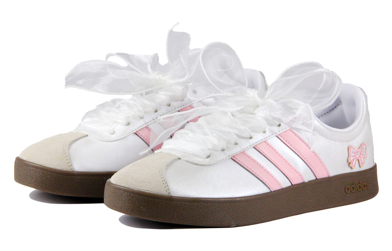 [Custom Shoes] adidas Neo VL Court 'Silver Pink Ballet Girl' 圖 4