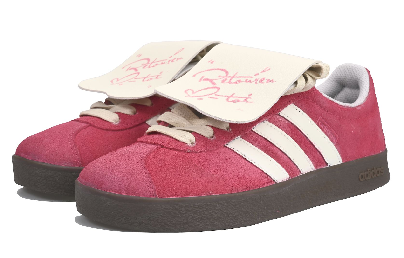 [Custom Shoes] adidas Neo VL Court 'Strawberry Bear Pink' 圖 4