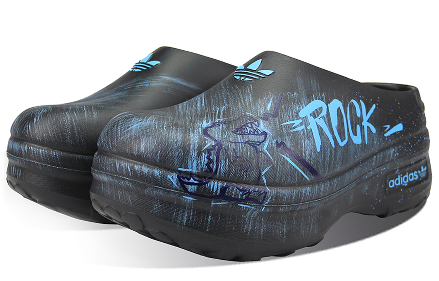 Shop [定制鞋] 阿迪达斯 Originals AdiFOM Stan Smith 木屐 '涂鸦摇滚' IE4626（Team261-Rock）