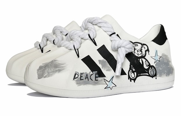 【訂製球鞋】adidas originals AdiFOM Superstar 小熊惡作劇 春夏系列 手繪 塗鴉 簡約 減震輕便 低筒 生活休閒鞋 男女同款 灰白 Shop 【訂製球鞋】adidas originals AdiFOM Superstar 小熊惡作劇 春夏系列 手繪 塗鴉 簡約 減震輕便 低筒 生活休閒鞋 男女同款 灰白