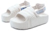 Shop 【客製化運動鞋】adidas originals ADILETTE 22 XLG 圓頭舒適 拼接布藝 清純 日系 撞色人字拖鞋 男女通用 米色