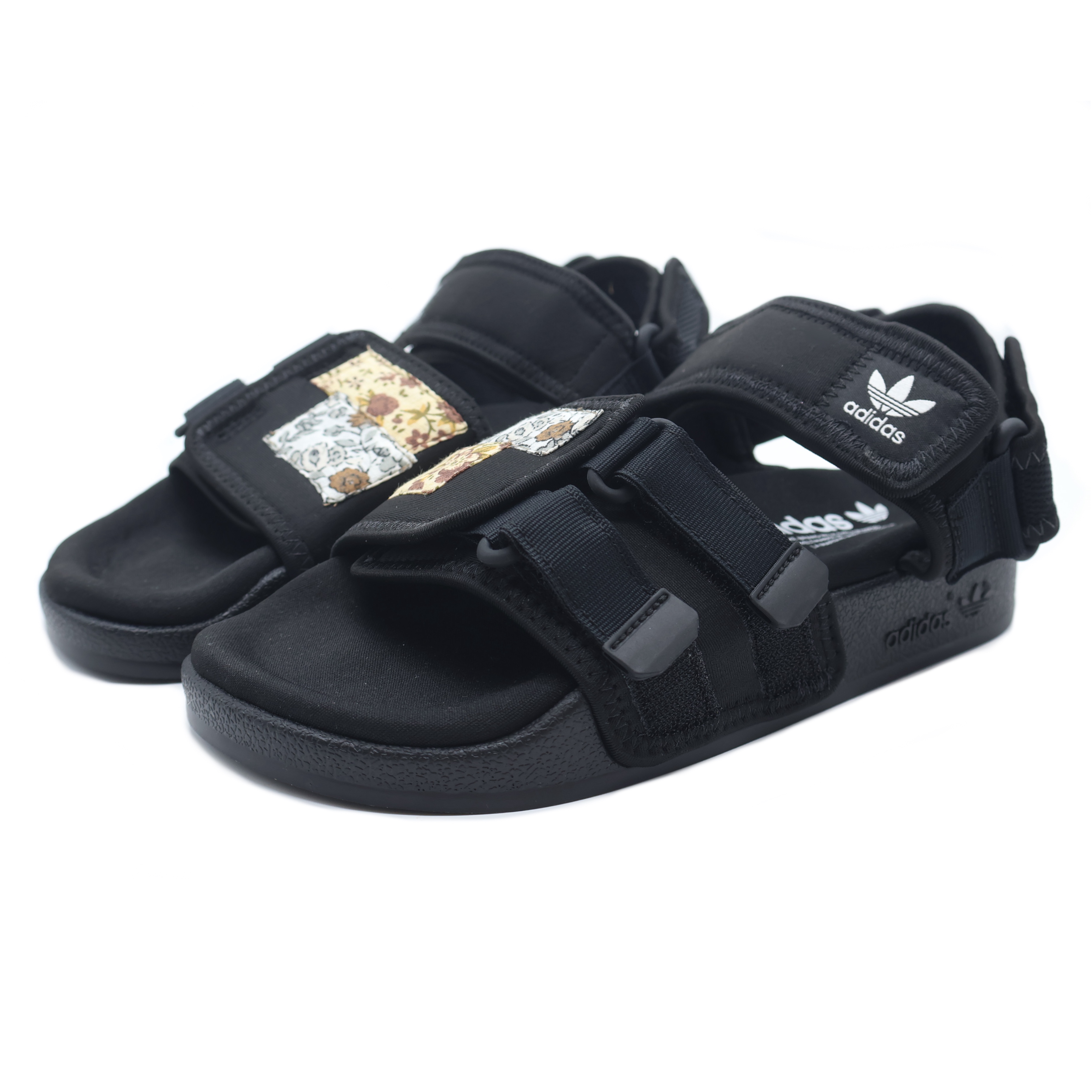 Purchase 定制款阿迪达斯经典Adilette黑色多彩拼接拖鞋 GZ8409（Team155-HPJLX）