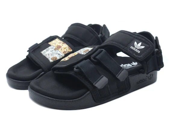 定制款阿迪达斯经典Adilette黑色多彩拼接拖鞋 GZ8409(Team155-HPJLX) Purchase 定制款阿迪达斯经典Adilette黑色多彩拼接拖鞋 GZ8409(Team155-HPJLX)