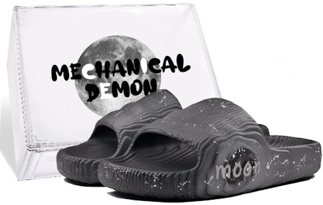 【定制球鞋】 adidas originals Adilette 機械魔靈 月球幻境 特殊鞋盒 潑墨 漸變 一字拖鞋 男女同款 深灰 Buy 【定制球鞋】 adidas originals Adilette 機械魔靈 月球幻境 特殊鞋盒 潑墨 漸變 一字拖鞋 男女同款 深灰