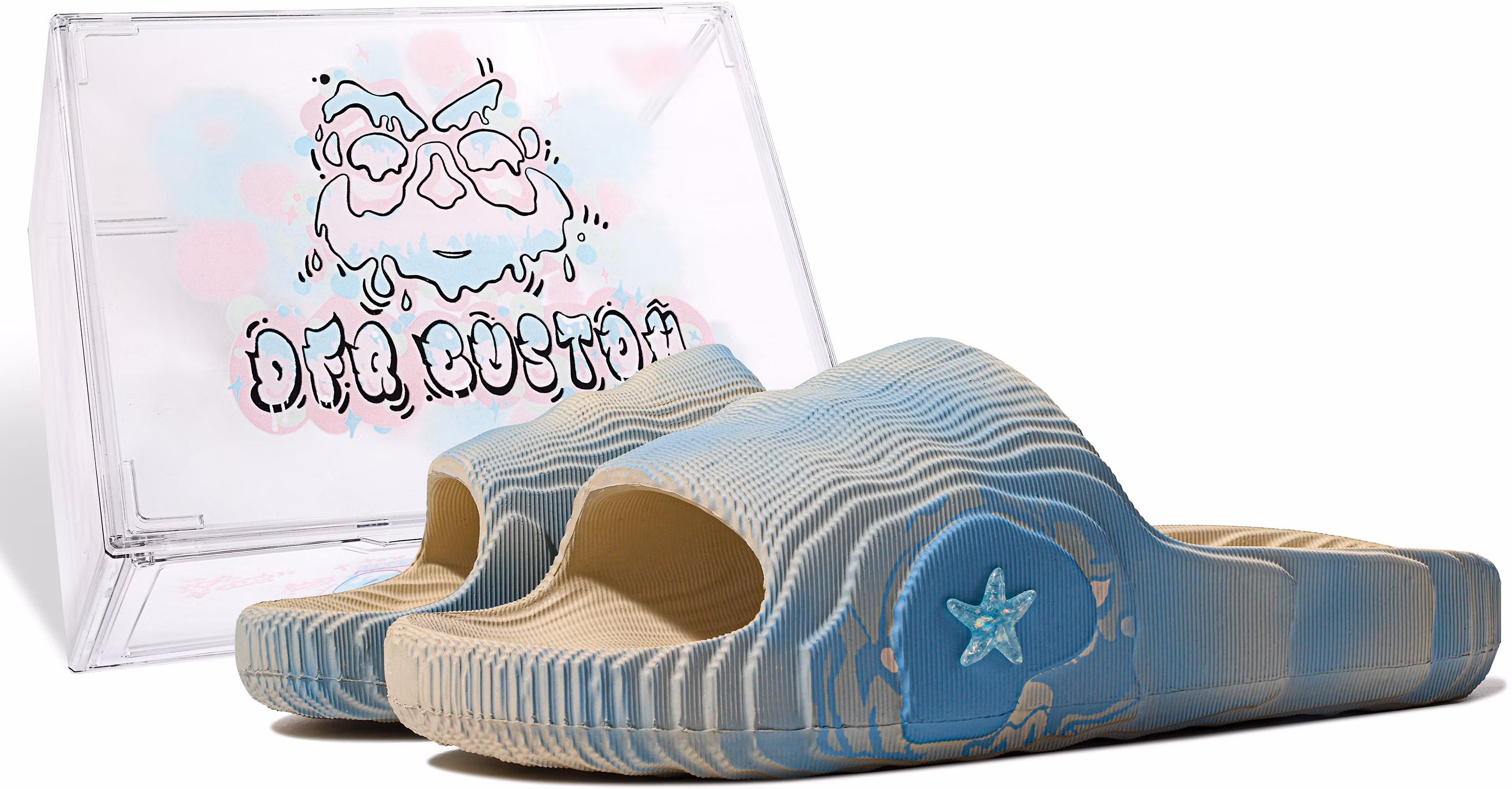 custom-shoes-adidas-originals-adilette-summer-beach-blue-white