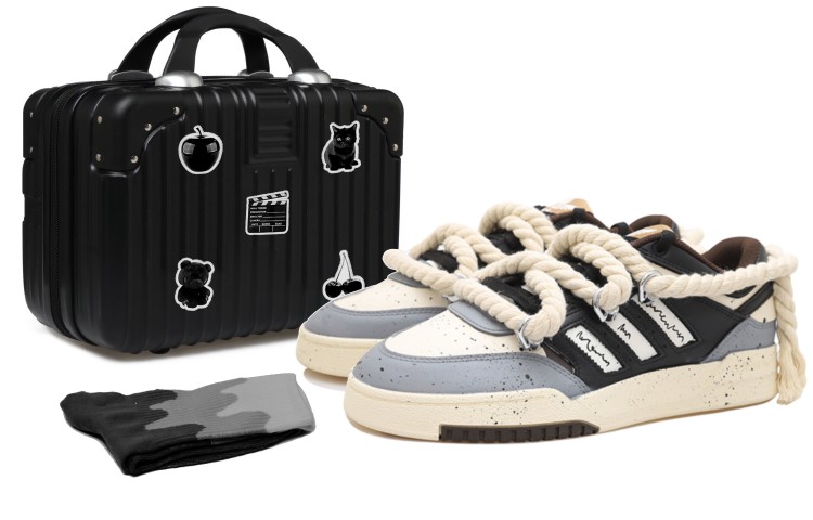 [Custom Shoes] adidas Originals Drop Step 'Black Grey White Splatter'