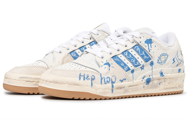 Lookbook フォーラム84 ADV カスタム"スマイリー" (レトロブルー) FY7998(TeamM-男款嘻哈涂鸦米蓝)