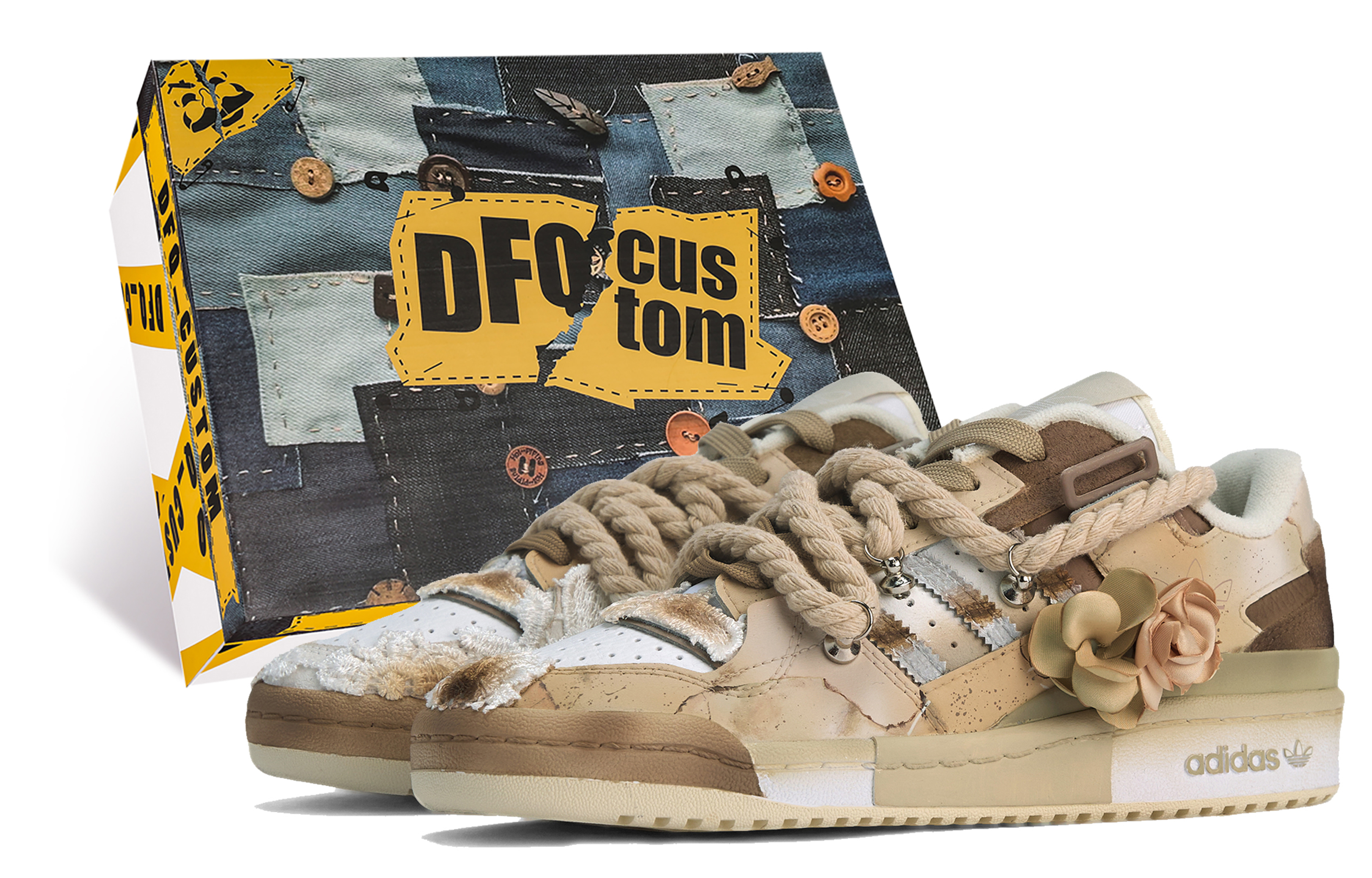 [Custom Shoes] adidas Originals Forum 'Da Vinci Ruined Rose' - Novelship