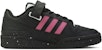 아디다스 오리지널 포럼 로우 '블랙 핑크' 커스텀 슈즈 FY7757(Team128-黑粉)