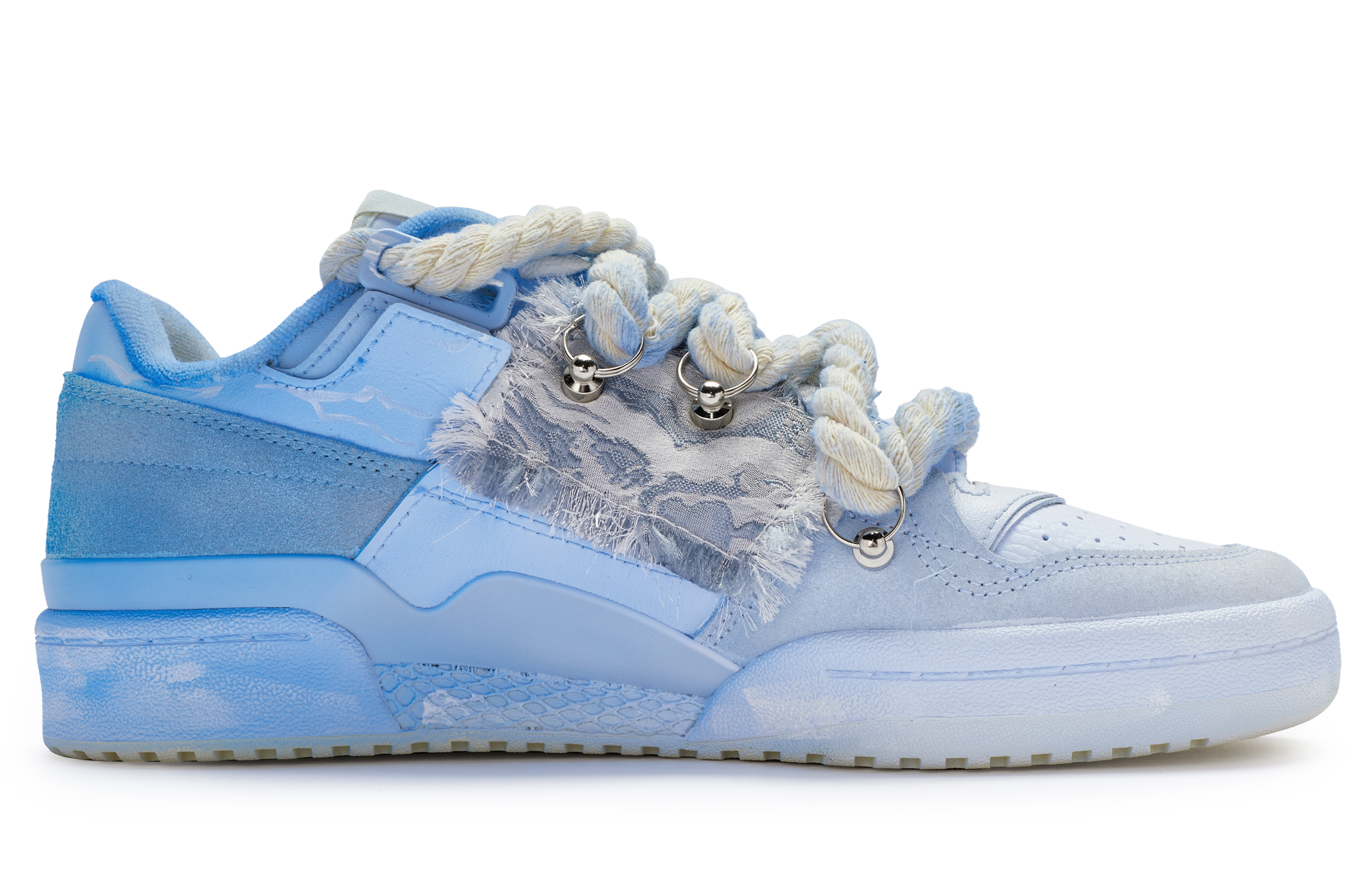 Order [Sepatu Kustom] adidas Originals Forum Low 'Coastline Lukis Tangan' GW6347(Team80-男女海岸线白蓝)