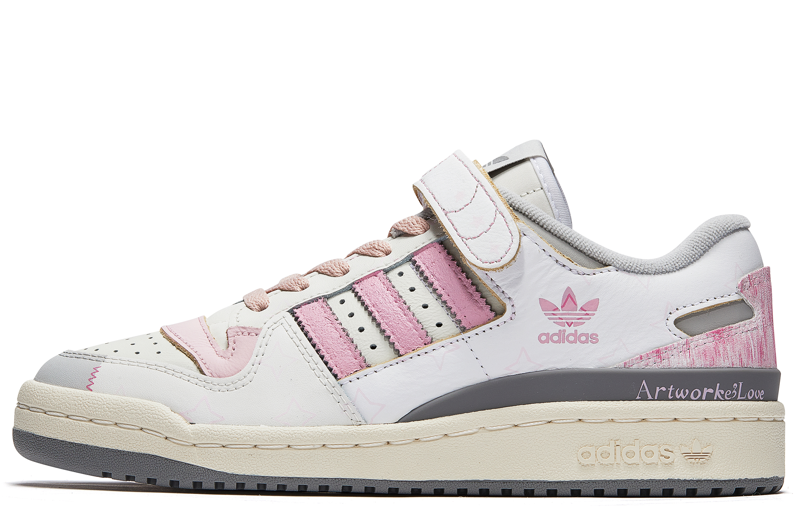 [Custom Shoes] adidas Originals Forum Low 'Da Vinci Custom Pink-White' 圖 2