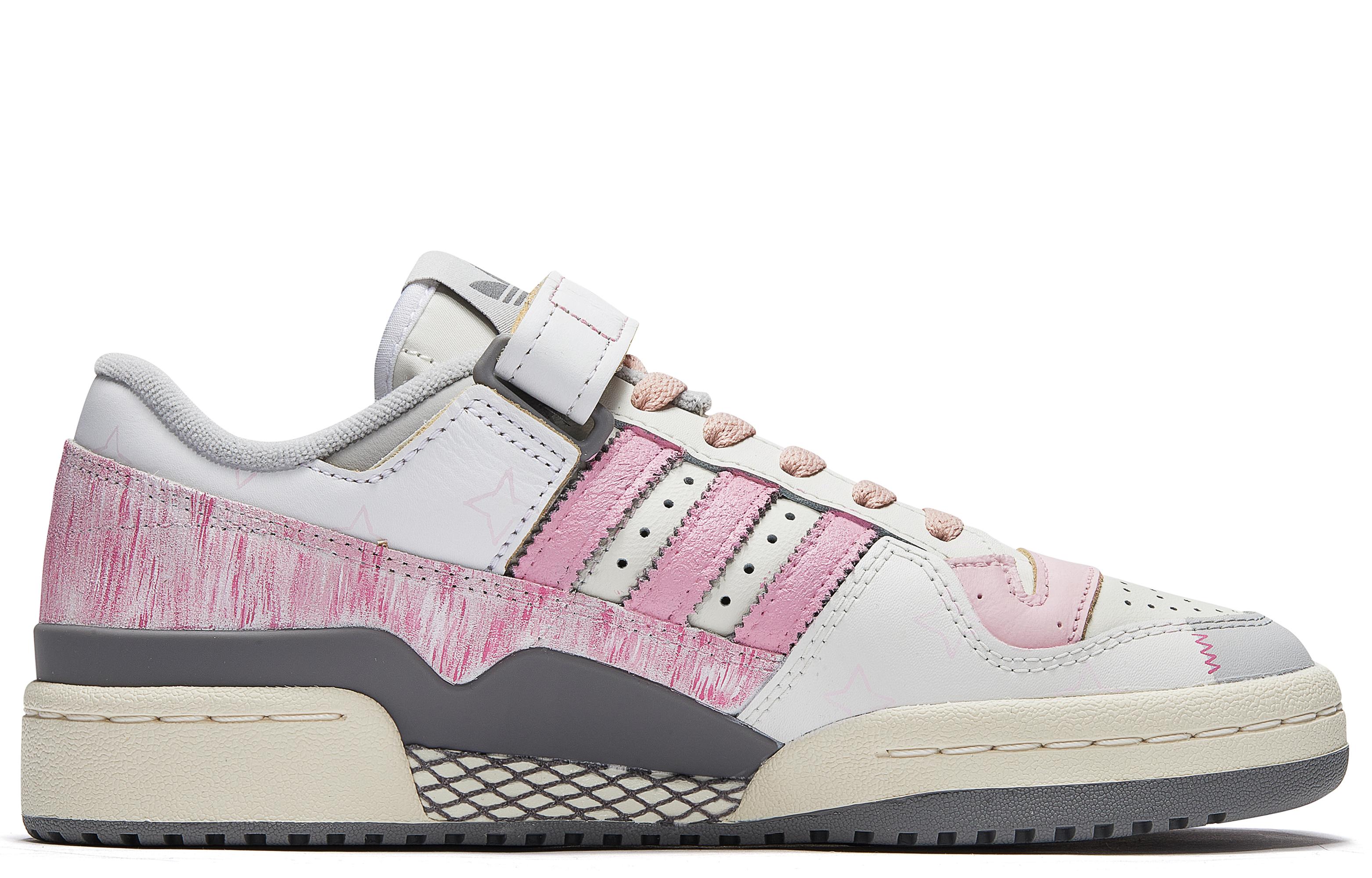 [Custom Shoes] adidas Originals Forum Low 'Da Vinci Custom Pink-White' 圖 3