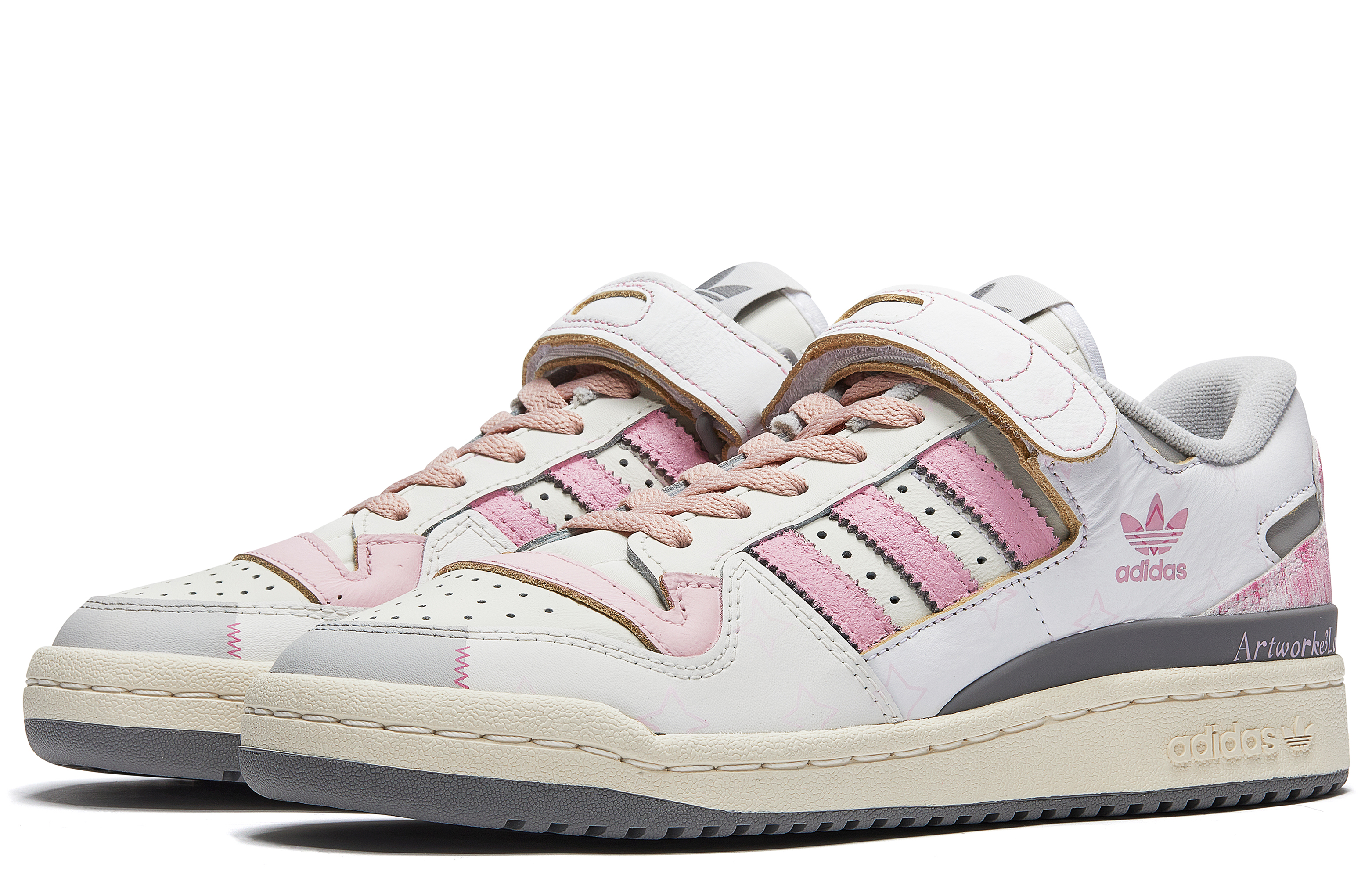 [Custom Shoes] adidas Originals Forum Low 'Da Vinci Custom Pink-White' 圖 4